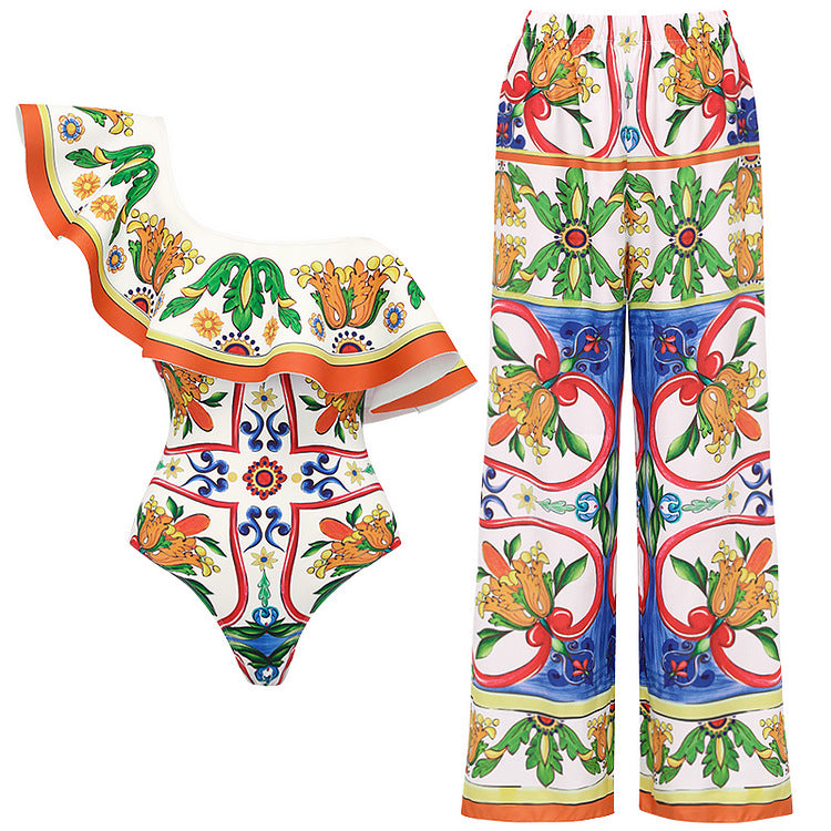 Damen Bikini-Top und Wickelrock Set Drune