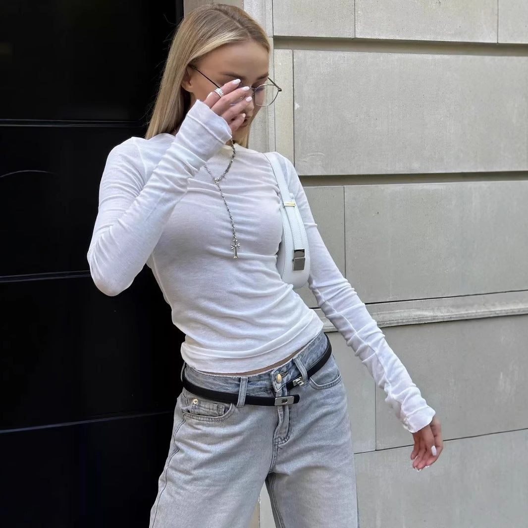 Damen Langarm T-Shirt mit Daumenlöchern Drune