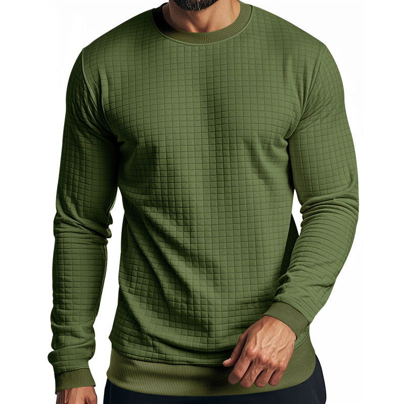 Herren Langarm-Sweatshirt mit strukturiertem Design und elastischen Bündchen Drune