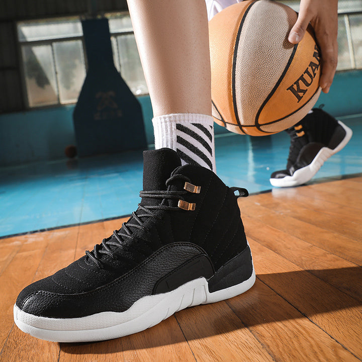 Herren Retro-inspirierte Performance-Basketballstiefel mit verstärkter Seitenwand Drune