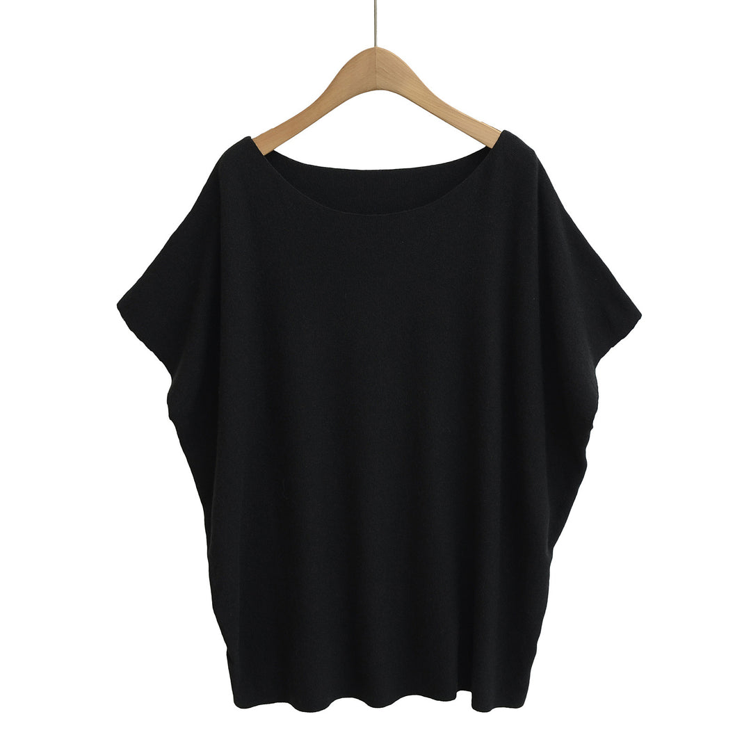 Damen lässiges Oversized T-Shirt aus hochwertiger Baumwollmischung mit modernem Schnitt und Rundhalsausschnitt Drune
