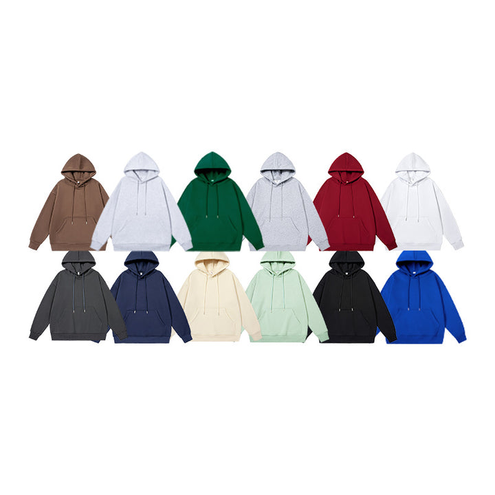 Unisex Oversize-Kapuzenpullover mit Kängurutasche und Drop-Shoulder Drune