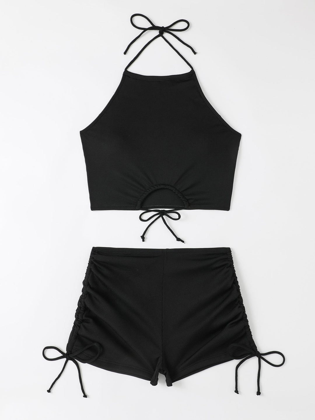 Damen Freizeit-Bikini-Set mit Raffungen Drune