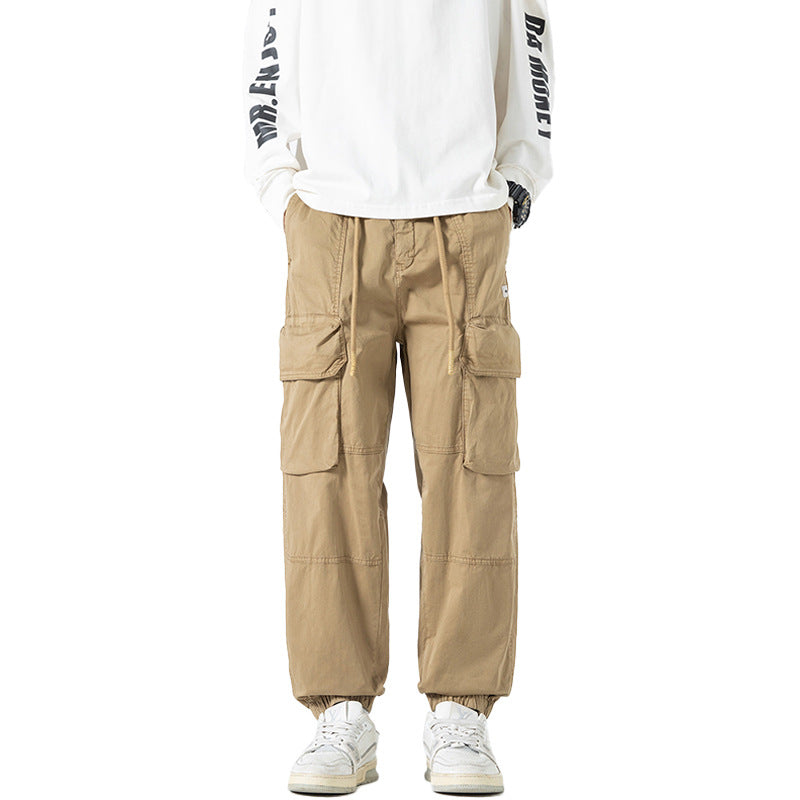 Herren Utility-Cargo-Jogginghose im Workwear-Look mit Tunnelzugbund und elastischen Beinabschlüssen Drune