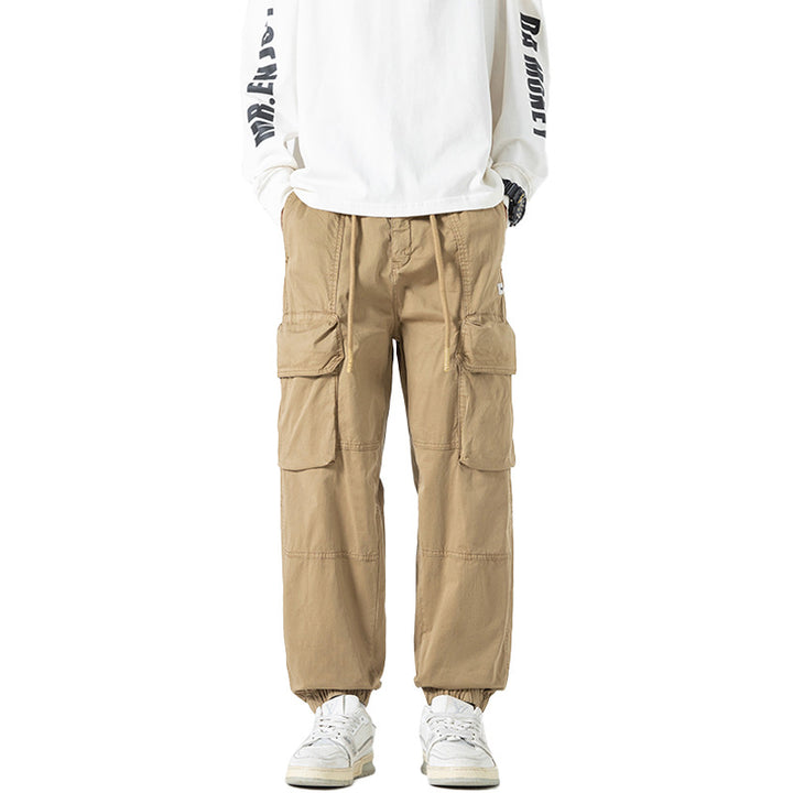 Herren Utility-Cargo-Jogginghose im Workwear-Look mit Tunnelzugbund und elastischen Beinabschlüssen Drune