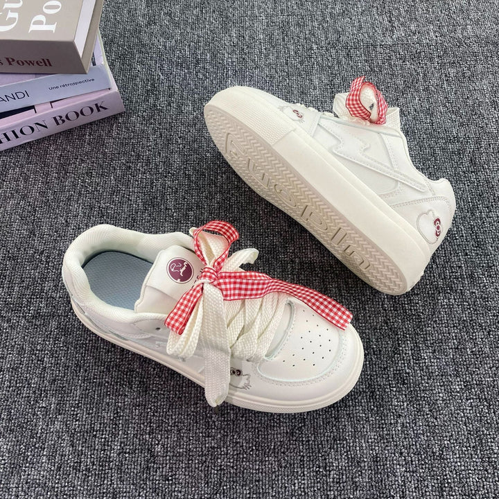 Damen Sneakers mit süßem Tierdesign und flauschigen Details Drune