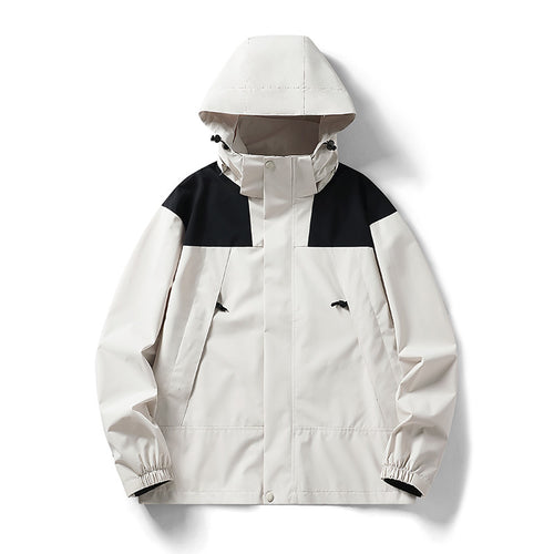 Herren Wetterfeste Übergangsjacke mit Kapuze Drune