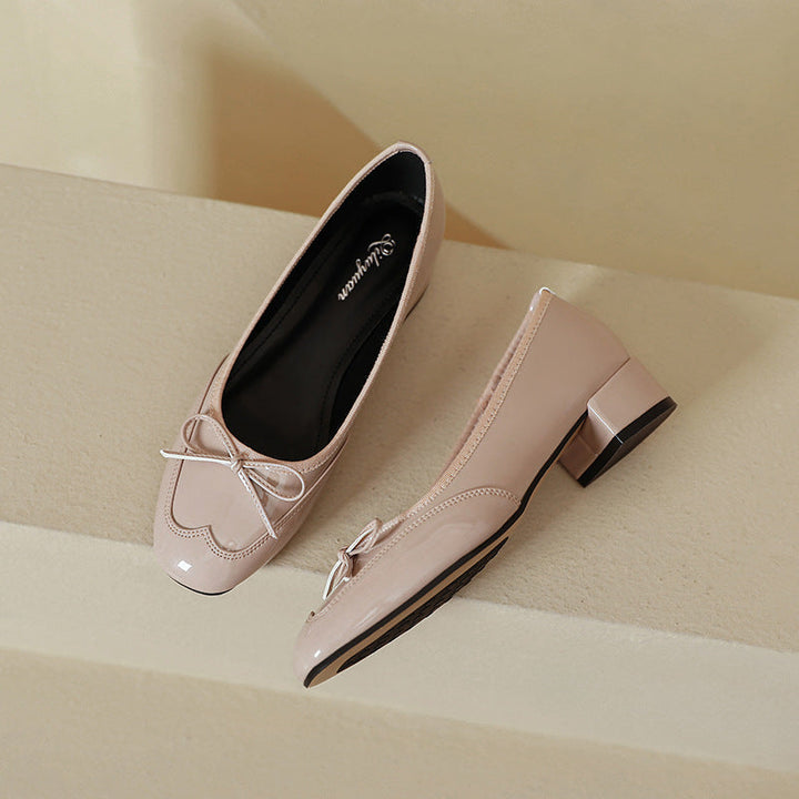 Damen elegante Ballerinas mit dekorativem Schleifendetail Drune