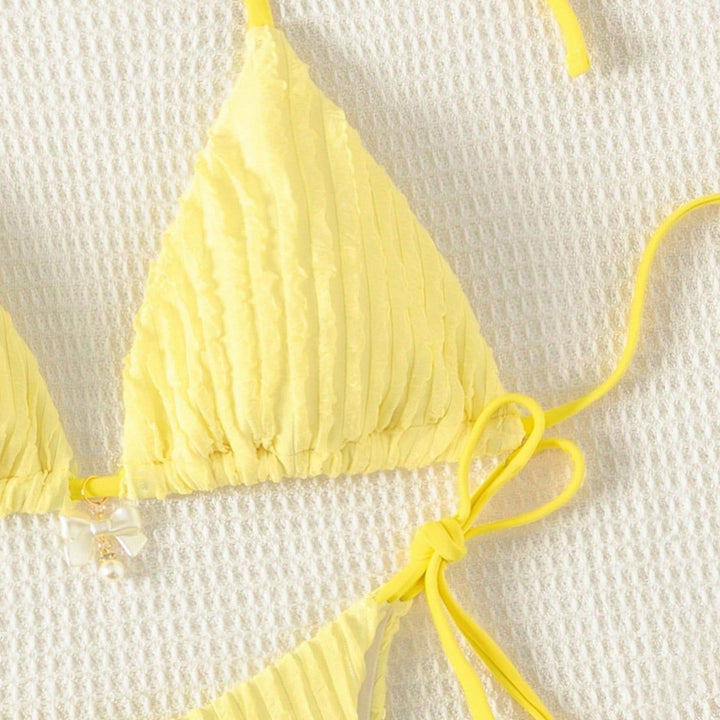 Damen Triangel-Bikini mit strukturierter Rippoptik Drune