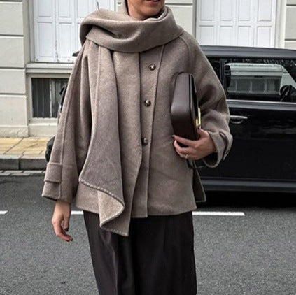 Damen Übergrößen Wollmantel mit modischem Schnitt und praktischen Taschen Drune