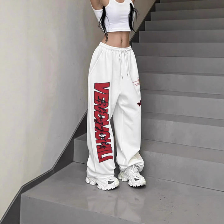 Damen lässige Jogginghose mit grafischen Prints und komfortablem Schnitt Drune