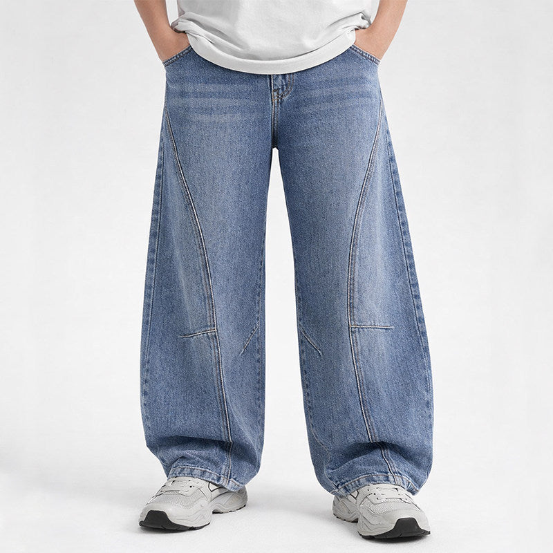 Unisex weite Jeans mit einzigartiger Nahtführung Drune