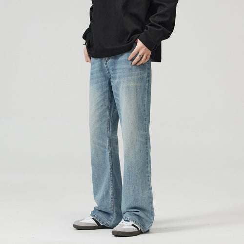 Herren Ausgestellte Vintage-Jeans mit weitem Bein, tiefem Bund und extra langer Länge Drune