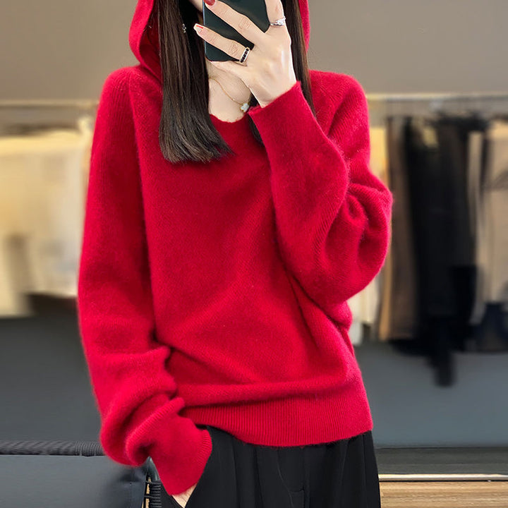 Damen V-Ausschnitt Pullover aus weichem Material Drune