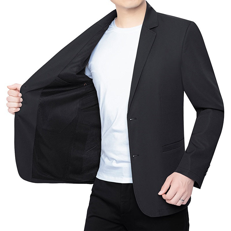 Herren Blazer schlanker Schnitt Business-Casual mit atmungsaktivem Meshfutter und Stretch Drune