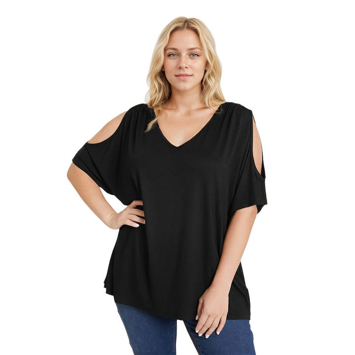Damen Oversized T-Shirt mit Schulterauschnitten Drune