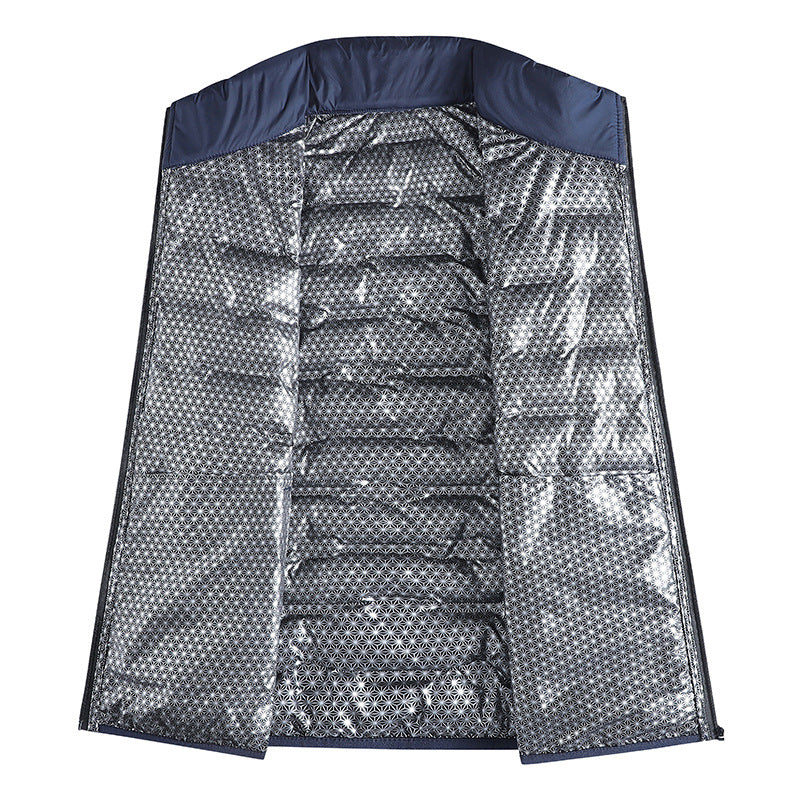 Herren leichte wattierte Stehkragenweste mit reflektierender Thermofolie Drune