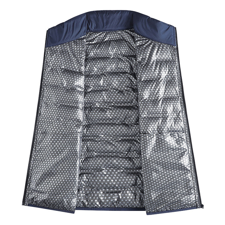Herren leichte wattierte Stehkragenweste mit reflektierender Thermofolie Drune