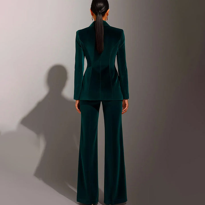 Damen Elegantes und Hochwertiges Samtanzug Drune