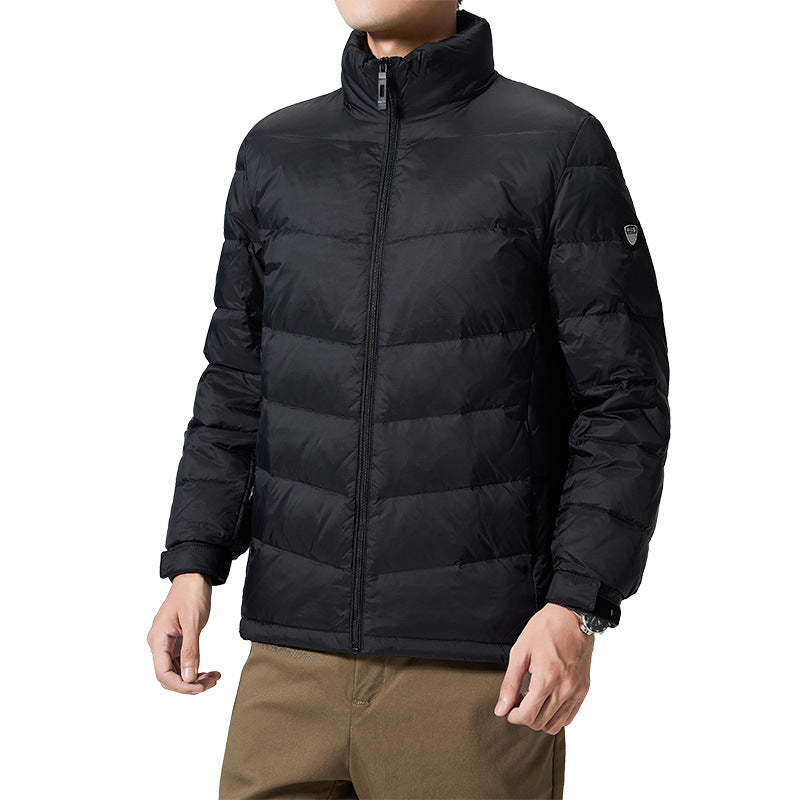 Herren Leichte gesteppte Thermojacke mit Stehkragen und winddichter Isolierung Drune