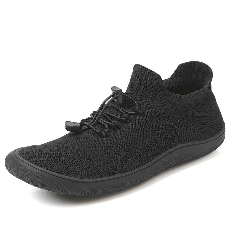 Unisex nan schlanker Strick-Schlupftrainer mit Zugstopper-Schnürung und ultraflexibler Minimalsohle Drune