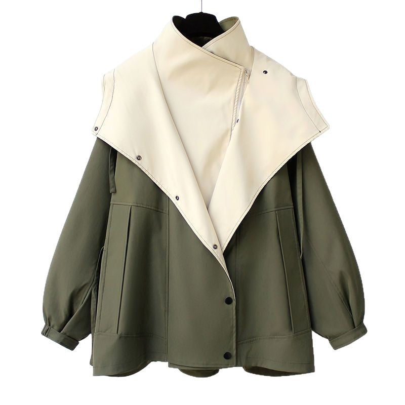 Damen Übergangsjacke mit großem Kragen und praktischen Taschen Drune