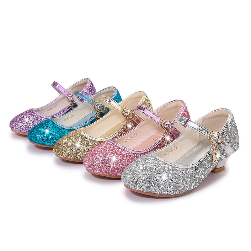Mädchen Ballerina-Schuhe mit verstellbarem Riemen und Glitzer-Detail Drune