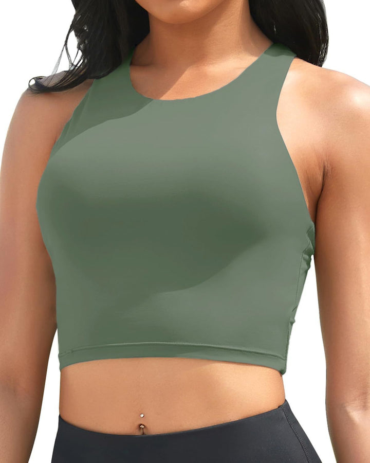 Damen Sportliches Crop-Top Drune