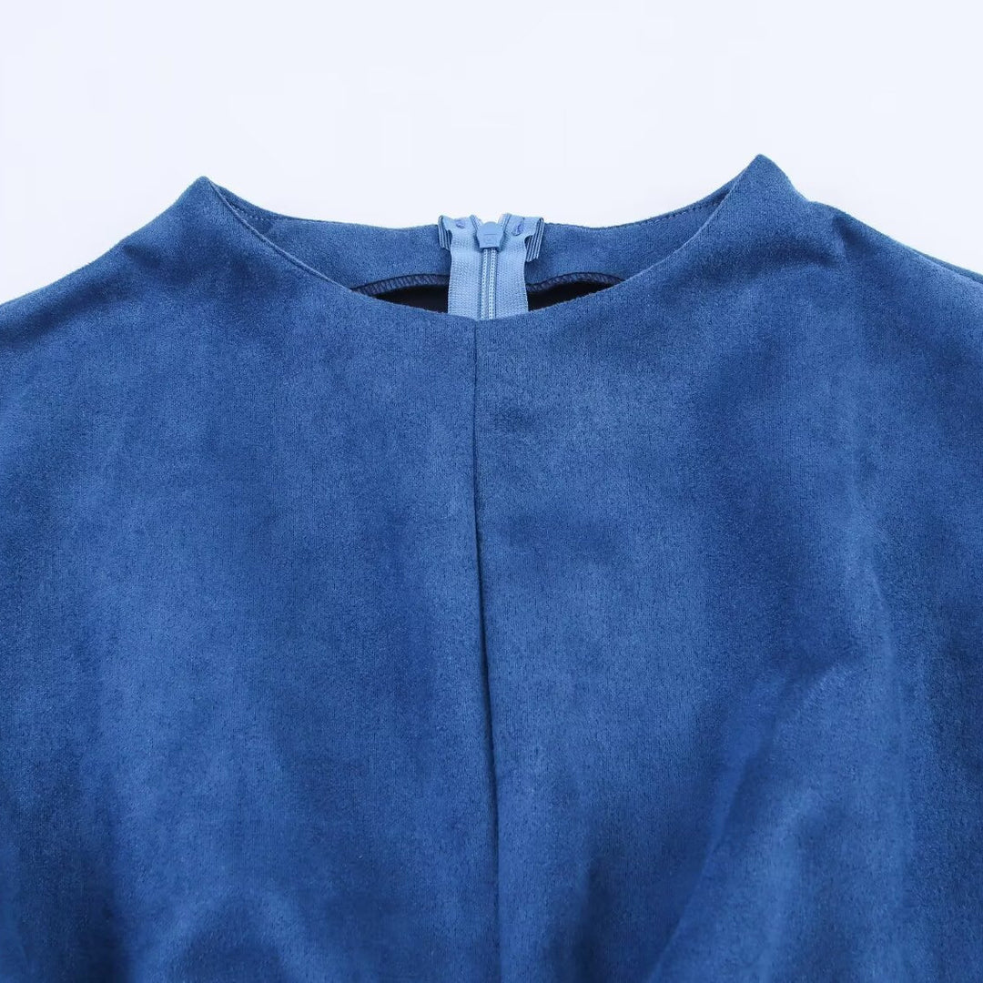 Damen Maxi-Kleid mit elegantem Schlitz und dekorativem Gürtel Drune