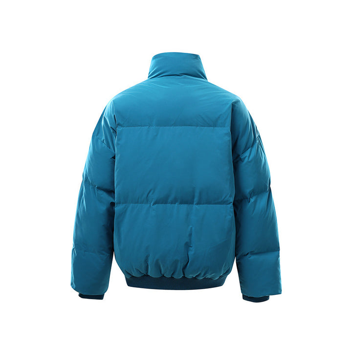 Unisex Kurz geschnittener Boxy-Pufferblouson mit hohem Stehkragen und innenliegendem Reißverschluss Drune