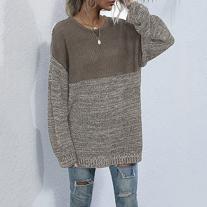 Damen Stilvoller Strickpullover mit luxuriösen Texturen Drune