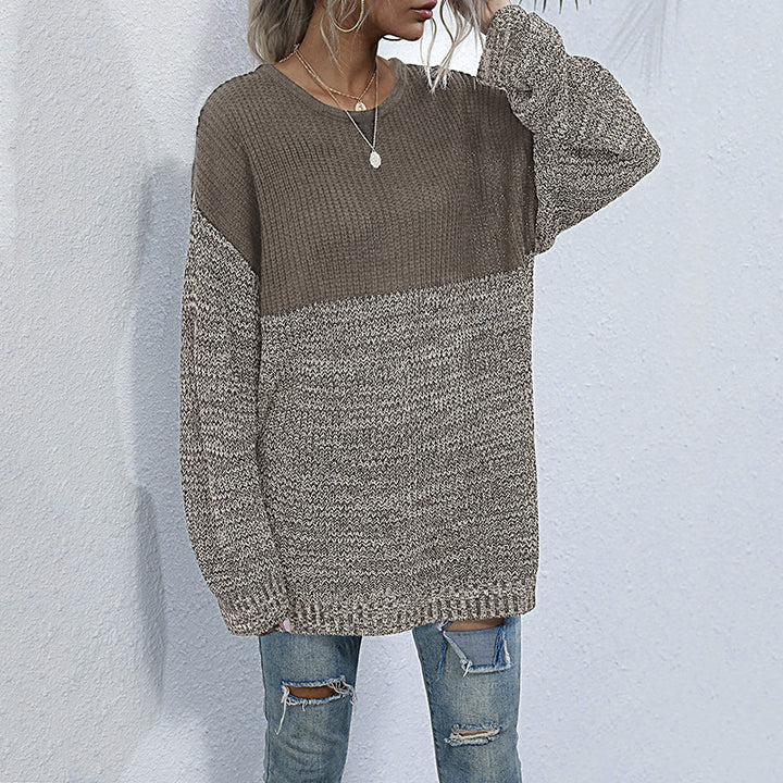 Damen Stilvoller Strickpullover mit luxuriösen Texturen Drune