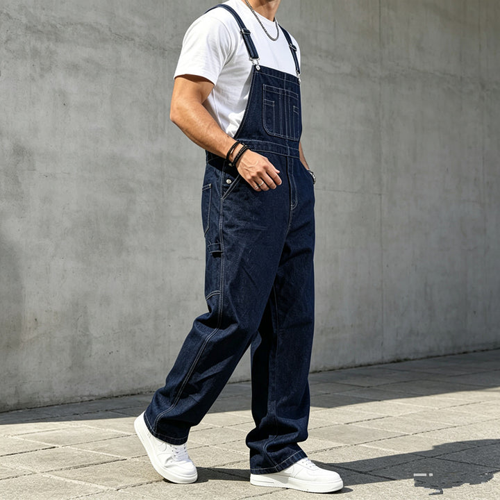 Herren Modische Denim-Latzhose Drune