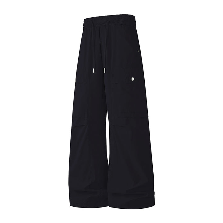 Damen Extraweite Tech‑Cargo‑Hose im Palazzoschnitt mit Elastikbund und Multifunktions‑Taschen Drune