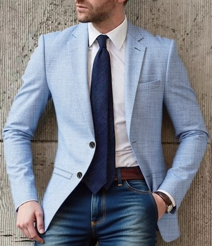 Herren eleganter und strukturierter Blazer mit modischen Details Drune