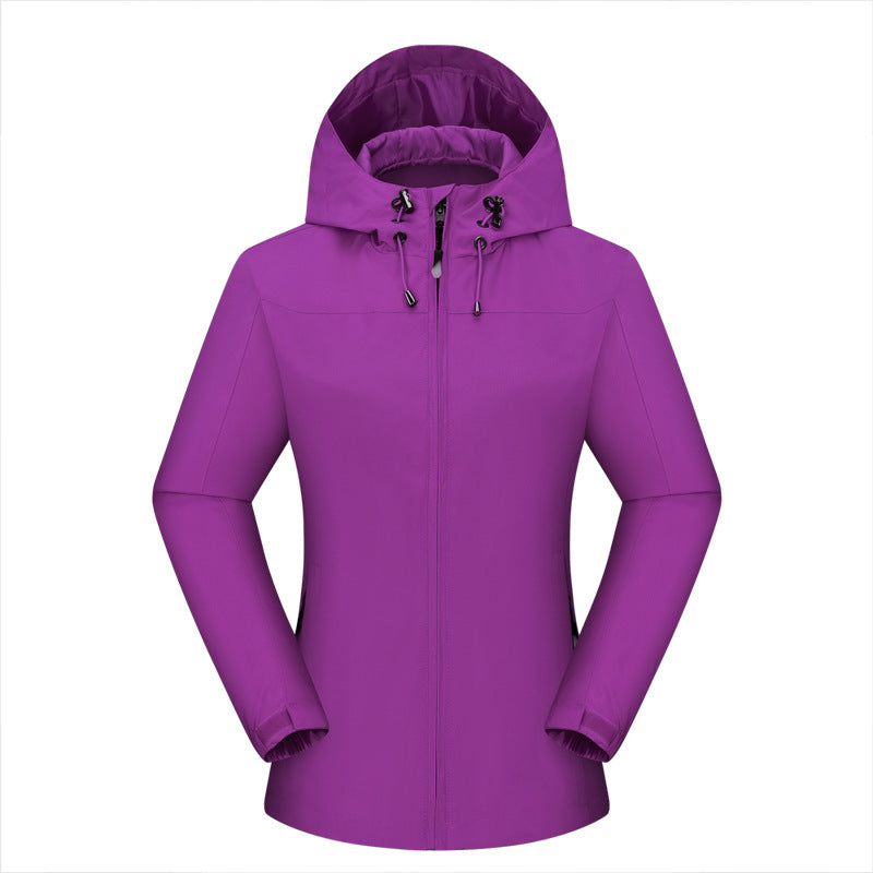 Damen Wasserabweisende Outdoor-Jacke mit Kapuze Drune