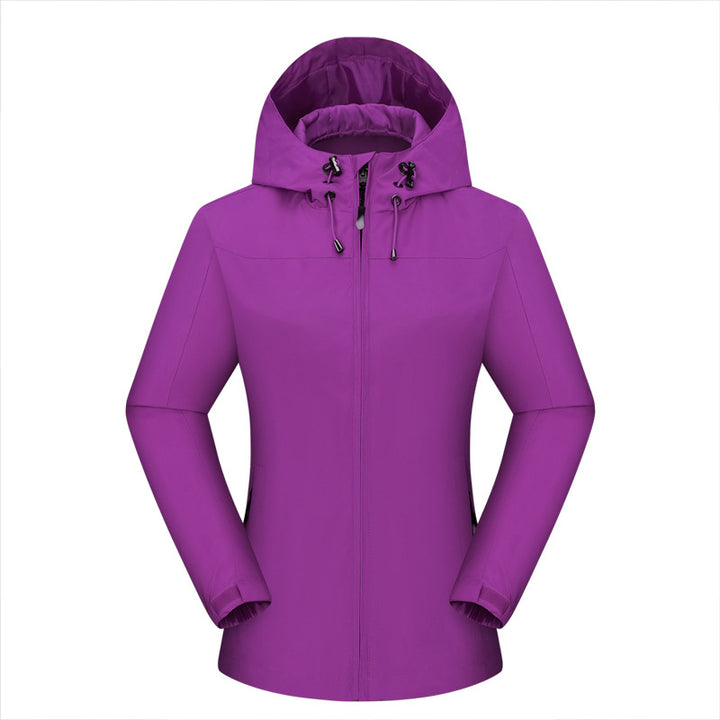 Damen Wasserabweisende Outdoor-Jacke mit Kapuze Drune