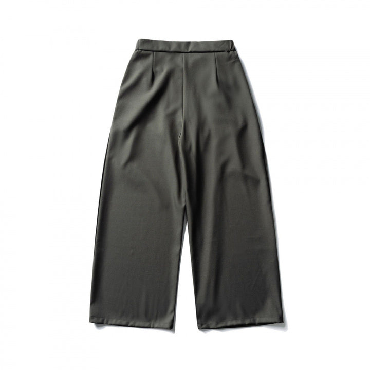 Damen Weite Culotte-Hose mit hoher Taille, Bundfalten und Bindegürtel Drune