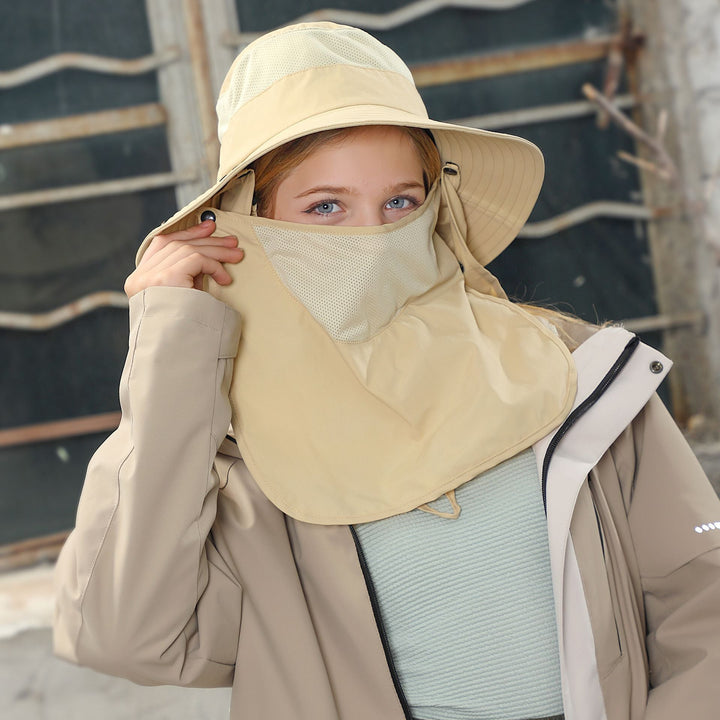 Drune | Vollabdeckung Gesicht Sonnenschutz Maske im Freien UV Eimer Hut