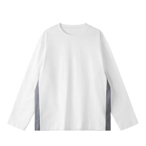 Unisex Oversize-Sweatshirt mit seitlichen Streifenpaneelen und Rundhals Drune