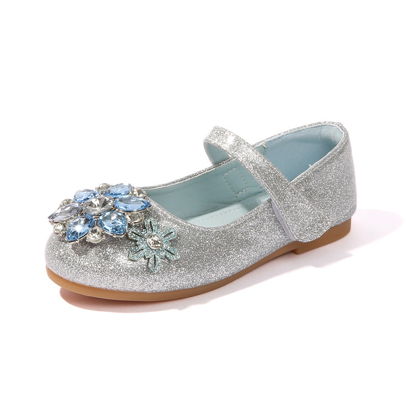 Damen Ballerinas mit glitzernden Blumenapplikationen Drune