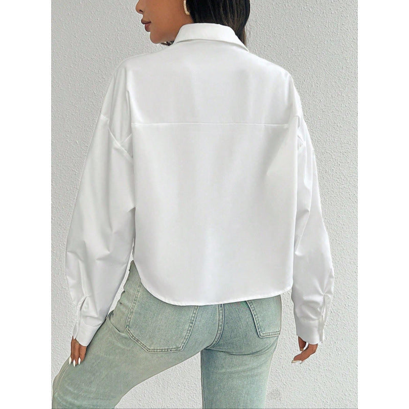 Drune | Shirt Übergröße Schnitt Kurze Länge Atmungsaktiver Stoff Lässiger Stil