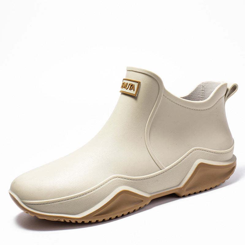 Damen wasserdichte Kurzstiefel mit faltbarem Manschettenkragen Drune