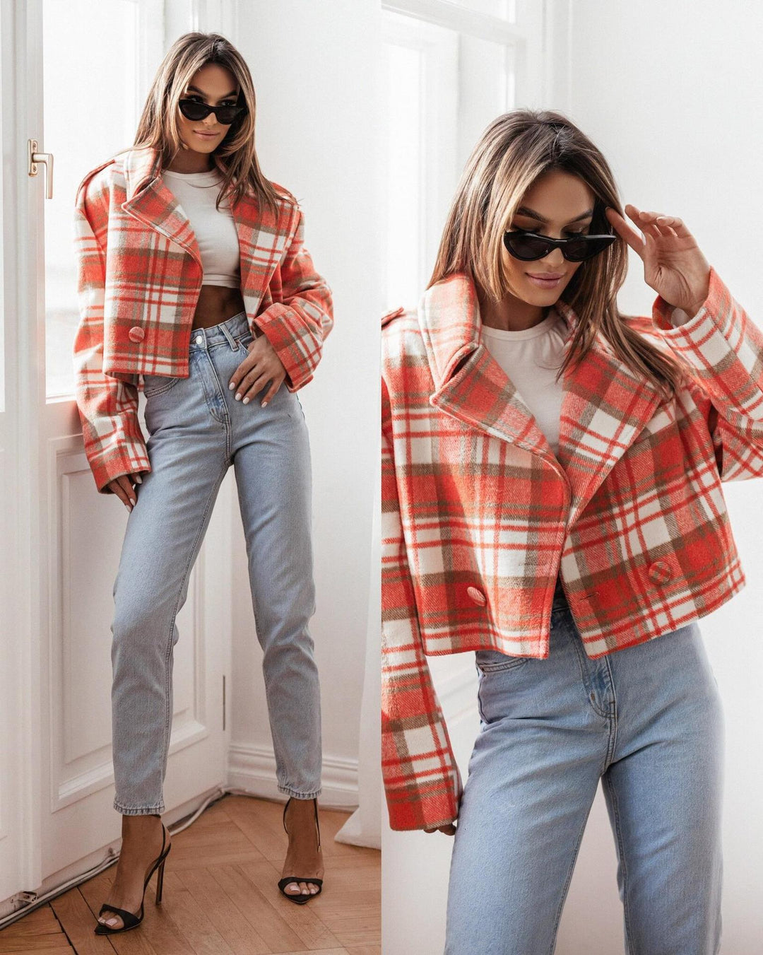 Damen Elegante Kurzjacke mit lässigem Schnitt und praktischen Taschen Drune