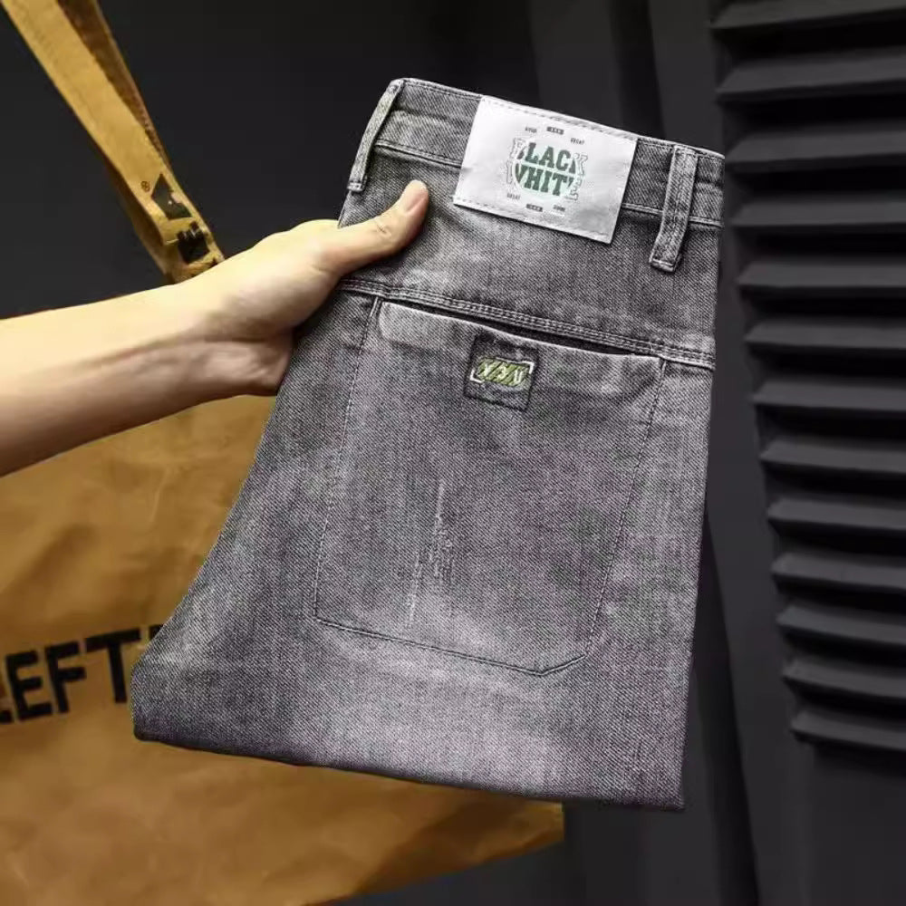 Herren lässige Jeans mit modernen Used-Effekten und konisch zulaufendem Bein Drune