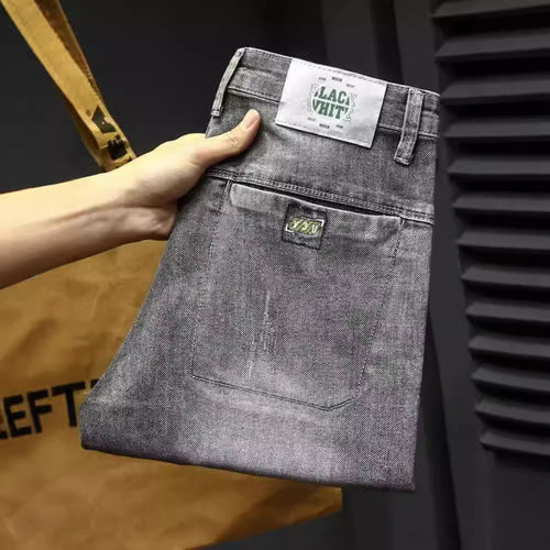 Herren lässige Jeans mit modernen Used-Effekten und konisch zulaufendem Bein Drune
