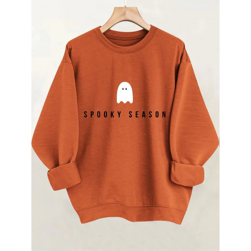 Unisex nan lässiges Halloween Sweatshirt mit Gespenst-Print und Oversize-Schnitt Drune