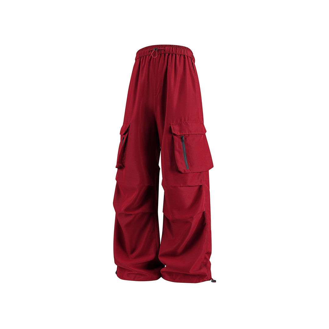 Herren Weite Tech‑Cargo‑Hose mit Elastikbund, Multifach‑Cargotaschen und Kordelabschluss Drune