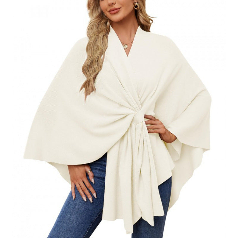Damen modischer Wickelmantel mit trendigem Design Drune