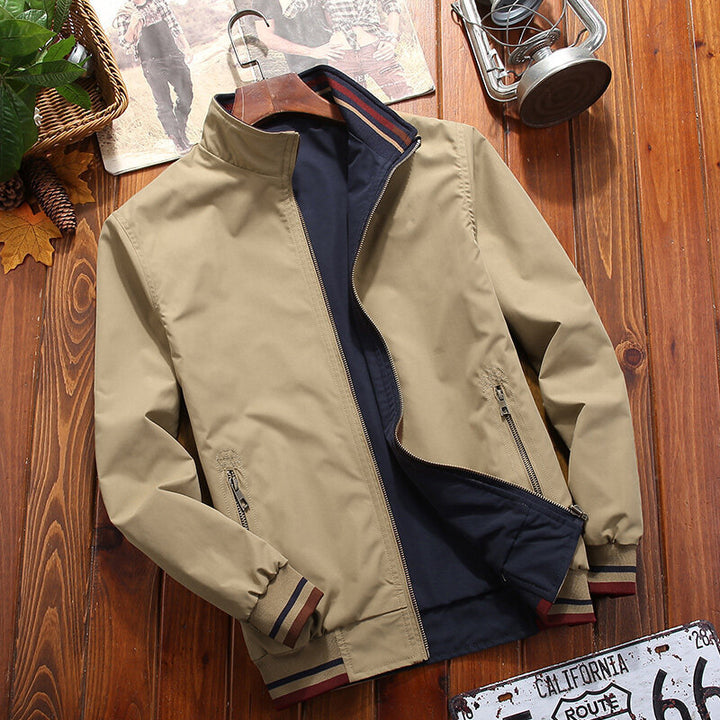 Herren Stylische Übergangsjacke mit hoch geschlossenem Kragen Drune